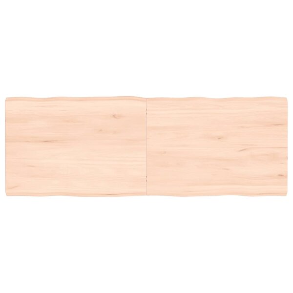 vidaXL Dessus de table bois massif non traité bordure assortie