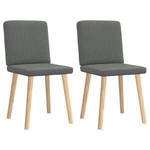 vidaXL Chaises à manger lot de 2 gris foncé tissu