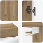 vidaXL Ensemble de mobilier de salle de bain TULUM Chêne artisanal