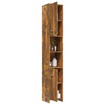 vidaXL Armoire de bain Chêne fumé 30x30x183 5 cm Bois d'ingénierie
