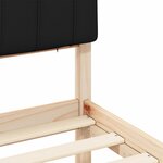 vidaXL Cadre de lit avec tête de lit rembourrée Noir 135 x 190 cm