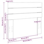 vidaXL Tête de lit 90 cm en bois massif de chêne