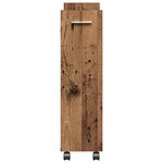 Cabinet roulant en bois ancien 60x22x79 cm en bois reconstitué