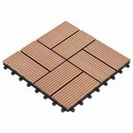 vidaXL Carreau de terrasse 11 Pièces Marron 30 x 30 cm WPC