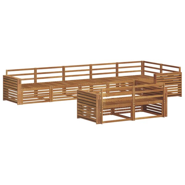 vidaXL Ensemble de canapés d'extérieur 8 Pièces Naturel