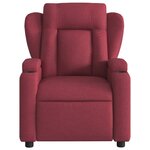 vidaXL Fauteuil inclinable électrique Rouge bordeaux Tissu