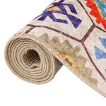 vidaXL Tapis lavable multicolore 80x300 cm antidérapant