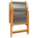 vidaXL Chaises inclinables de jardin lot de 4 gris bois massif acacia