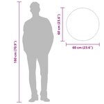 vidaXL Miroir mural Doré Ø 60 cm Rond