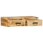 VidaXL Meuble TV mural 80x30x19 cm bois massif de manguier brut
