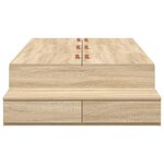 vidaXL Cadre de lit avec rangement Chêne Sonoma 226 5 x 75 x 31 5 cm