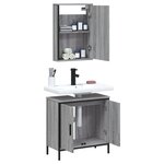 vidaXL Ensemble de meubles de salle de bain 2 Pièces Sonoma gris