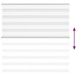 vidaXL Store zèbre blanc 145x150 cm largeur du tissu 140 9cm polyester