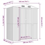 Vidaxl abri de jardin vert 192x108x223 cm acier galvanisé