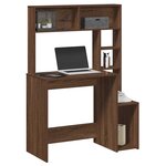vidaXL Bureau et étagères chêne marron 100x45x140 cm bois d'ingénierie
