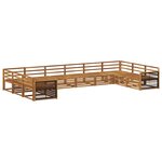 vidaXL Ensembles de canapés 10 pc Bois d'Acacia Massif