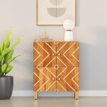 vidaXL Armoire latérale marron et noir 60x33 5x75 cm bois de manguier
