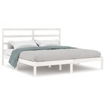 vidaXL Cadre de lit Blanc Bois de pin massif 200x200 cm