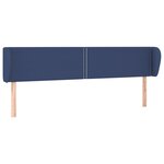 vidaXL Tête de lit avec oreilles Bleu 183x23x78/88 cm Tissu