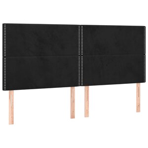 vidaXL Tête de lit Noir 200x5x118/128 cm Velours
