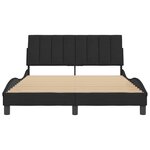 vidaXL Cadre de lit sans matelas Hanko noir 140x190 cm velours