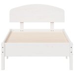 vidaXL Cadre de lit sans matelas blanc 90x190 cm bois de pin massif