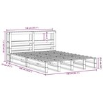 vidaXL Cadre de lit sans matelas blanc 140x190 cm bois de pin massif