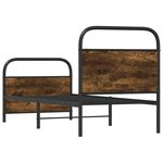vidaXL Cadre de lit sans matelas chêne fumé 75x190cm bois d'ingénierie