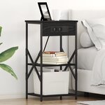 vidaXL Cabinet de chevet Chêne noir 41 x 31 x 76 cm Bois d'ingénierie