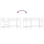 vidaXL Lit mezzanine pour enfants Blanc 99 5 x 190 cm Acier