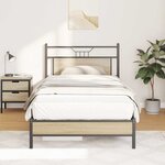 vidaXL Cadre de lit sans matelas chêne sonoma 107x203 cm