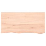 vidaXL Dessus de table 100x50x(2-4) cm bois de chêne massif non traité