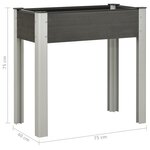 vidaXL Lit surélevé de jardin 75x40x75 cm WPC Gris
