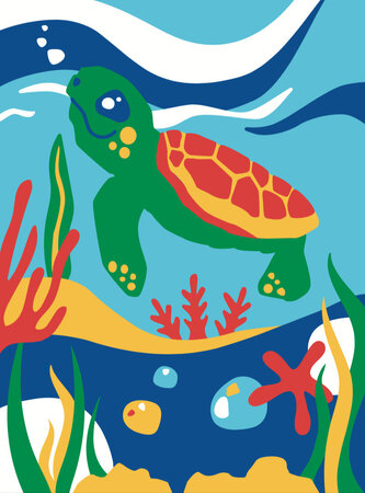 Tableau peinture au numéro pour enfant Tomy la tortue - La Poste