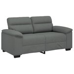 vidaXL Canapé à 2 places gris foncé 120 cm tissu