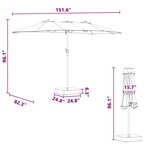 vidaXL Parasol de jardin Couleur terre cuite 385 x 209 x 244 cm tissu