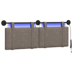 vidaXL Tête de lit suspendue Gris PU antique