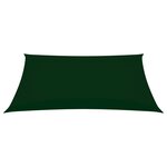 Vidaxl voile de parasol tissu oxford rectangulaire 6x8 m vert foncé