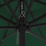 vidaXL Parasol de jardin Vert 295 x 295 x 245 cm Polyester  Acier