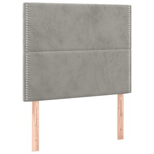 vidaXL Têtes de lit 2 Pièces Gris clair 80x5x78/88 cm Velours