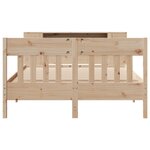 vidaXL Lit bibliothèque sans matelas 135x190 cm bois de pin massif