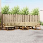 vidaXL Ensemble de canapés d'extérieur 9 Pièces Naturel et Beige