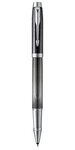 PARKER IM Stylo roller - "Edition Spéciale" Metallique Pursuit - Attributs chromés - Recharge noire pointe fine -Livré en écrin