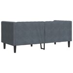 vidaXL Canapé Chesterfield avec traversins 2 places gris foncé velours
