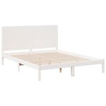 vidaXL Cadre de lit extra long sans matelas 160x210 cm bois massif