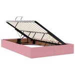 vidaXL Lit avec rangement et LED avec LED Rose 120 x 200 cm Velours