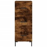 vidaXL Buffet Chêne fumé 34 5x34x90 cm Bois d'ingénierie