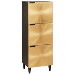 vidaXL Meuble d'appoint avec stockage Noir et or 40 x 33.5 x 110 cm