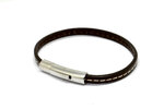 Bracelet declic single piqué chocolat s