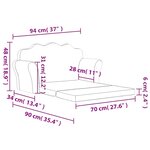 vidaXL Canapé-lit enfants 2 places gris clair peluche douce